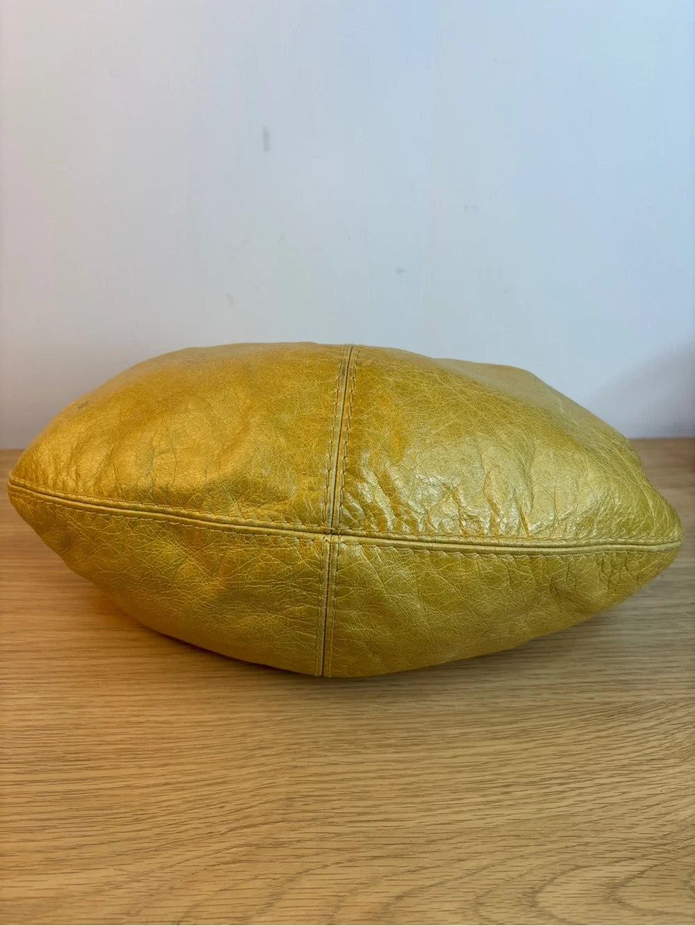 Vintage Fossil Yellow Soft Leather Slouchy‎ Hobo Bag